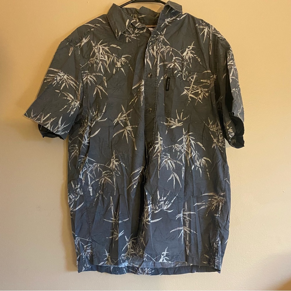Columbia Men’s Button Up Hawaiian Bamboo Shirt Size M